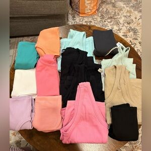Colorful Ribbed Tank Tops Collection